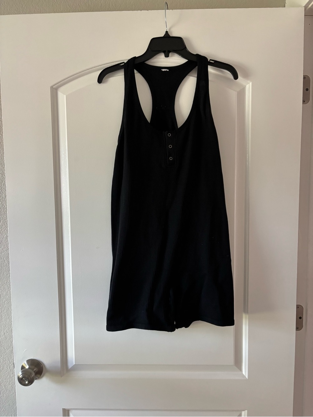 Women's Black Racerback romper